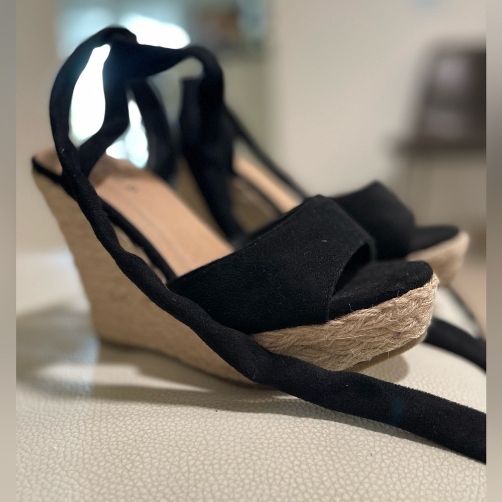 ShuShop leather platform sandals .